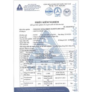 Tinh dầu răng miệng Ramito - làm sạch, tạo hơi thở thơm mát, phòng ngừa và hỗ trợ các vấn đề răng miệng