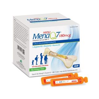 Thực phẩm bổ sung canxi Phát Triển Chiều Cao MIDU Mena Q7 180mg kết hợp cùng Vitamin D3 và Q7 hàm lượng cao