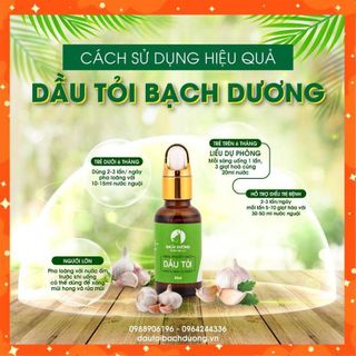 Dầu tỏi Bạch Dương BD CARE - Kháng Sinh Tự Nhiên , Hỗ Trợ Sốt, Ho, Cảm Cúm, viêm mũi, viêm họng 30ml