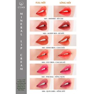 Son Kem Khoáng, Siêu Lì, Siêu Mịn - MINERAL LIP CREAM C'CHOI