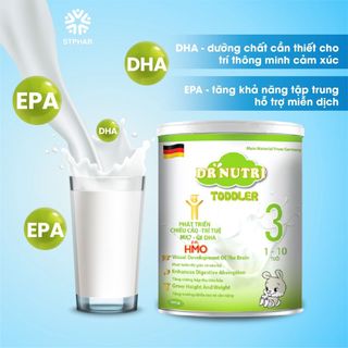 Sữa Dr Nutri Toddled 900g (1 – 10 tuổi) - hổ trợ phát triển chiều cao và trí não