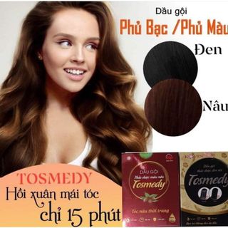 Dầu gội thảo dược màu Nâu - Hạt dẻ TOSMEDY hộp 2 gói - 40ml