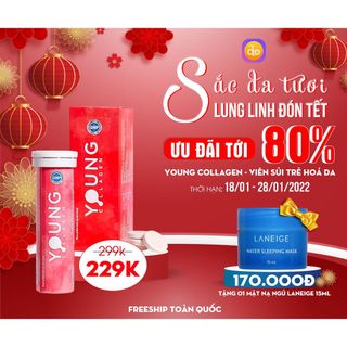 Viên sủi tăng sinh COLLAGEN cấp nước, chống lão hoá, căng min da, trắng sáng da
