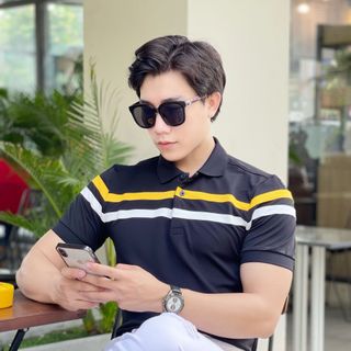 THUN POLO PHỐI CHẠY DÂY NGANG MẪU MẶC NHÀ HOKO