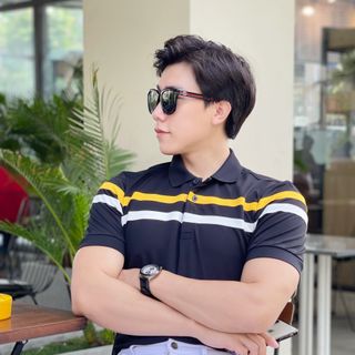 THUN POLO PHỐI CHẠY DÂY NGANG MẪU MẶC NHÀ HOKO