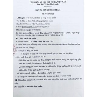 TRÀ ĐÔNG TRÙNG HẠ THẢO GIÚP AN THẦN, NGỦ NGON, GIẢM CĂNG THẲNG, BỔ PHỔI, BỔ THẬN, HẠ MEN GAN, MỠ MÁU...