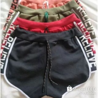 Quần đùi short nữ thun cotton in 2 bên sườn co giãn thoải mái thich hợp mặc nhà, tập gym, mặc trong váy
