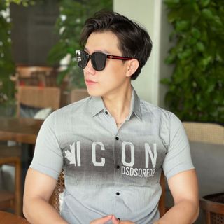 ÁO SƠ MI NAM ĐŨI TAY NGẮN IN LOANG