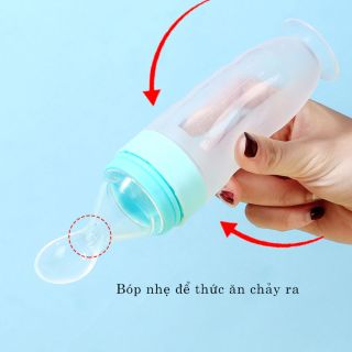Bình thia ăn dặm silicon cao cấp CkBebe