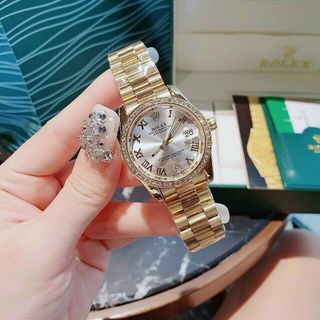 ĐỒNG HỒ ROLLEX VIỀN HỘT LA MÃ NỮ