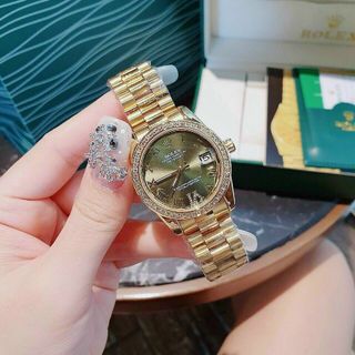 ĐỒNG HỒ ROLLEX VIỀN HỘT LA MÃ NỮ