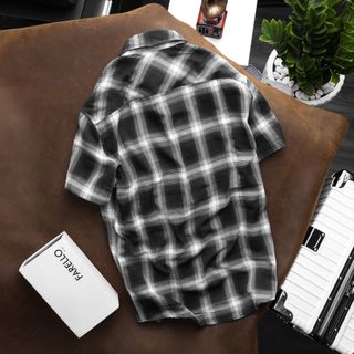 Áo sơ mi tay dài, áo sơ mi nam vải flannel đã qua xử lý chất vải mịn size từ 55kg-85kg