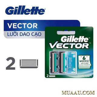 Bộ 2 Dao Cạo Gillet Vector Plus 2 Lưỡi Kép Chính Hãng Công Ty Giá Rẻ! MuaAu Mall Sỉ Lẻ