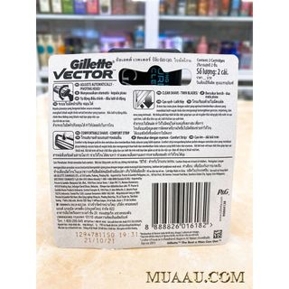 Bộ 2 Dao Cạo Gillet Vector Plus 2 Lưỡi Kép Chính Hãng Công Ty Giá Rẻ! MuaAu Mall Sỉ Lẻ
