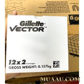 Bộ 2 Dao Cạo Gillet Vector Plus 2 Lưỡi Kép Chính Hãng Công Ty Giá Rẻ! MuaAu Mall Sỉ Lẻ