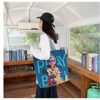 Bộ sưu tập Túi tote hình Mickey phong cách Hàn quốc, túi vải nữ đeo vai