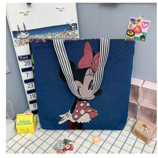 Bộ sưu tập Túi tote hình Mickey phong cách Hàn quốc, túi vải nữ đeo vai