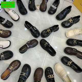 Giày lười nữ chất da mềm êm chân giá rẻ