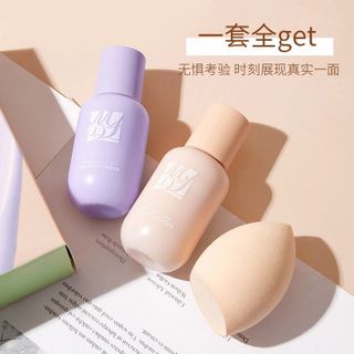 Bộ kem nền Che khuyết điểm & Sáng Mịn Da BEST, sỉ 50k/bộ 2 chai kem & 1 bông tán hồ lô