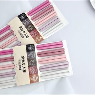 Set 5 đôi đũa màu pastel xinh xắn, Đũa sợi thủy tinh và polyme chịu nhiệt cao