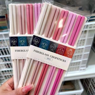 Set 5 đôi đũa màu pastel xinh xắn, Đũa sợi thủy tinh và polyme chịu nhiệt cao