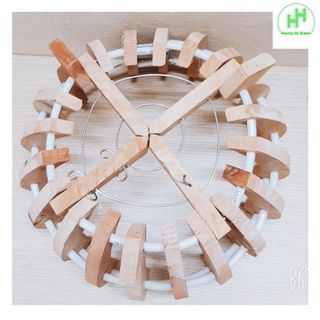1 Chậu Gỗ Trồng Lan Hình Quả Bí Fi25