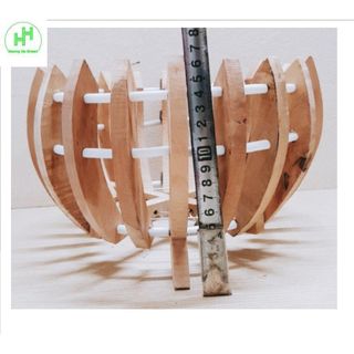 1 Chậu Gỗ Trồng Lan Hình Quả Bí Fi25