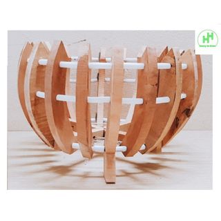 1 Chậu Gỗ Trồng Lan Hình Quả Bí Fi25