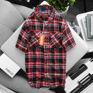 Áo sơ mi nam, áo sơ mi tay ngắn chất liệu 100% cotton, bảng màu hot dễ mang, size từ 55kg-85kg