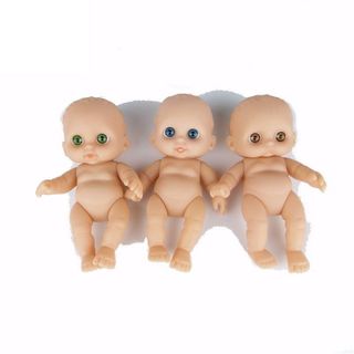 [Đủ mẫu] Búp Bê Tái Sinh Nhựa mềm 12 cm Vinyl reborn Baby 5 inch Doll - Mẫu 3_ mắt to giá sỉ