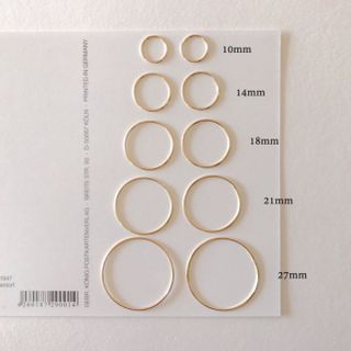 Khuyên tai vàng 14K tròn 18mm