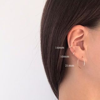 Khuyên tai vàng 14K tròn 18mm