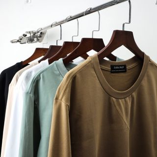 Áo tay dài, áo tay dài nam chất vải 100% cotton 4c mịn đẹp- thấm hút mồ hôi size từ 55kg-85kg