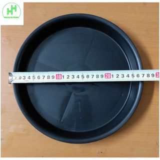 Combo 10 Chậu Nhựa Bom Trơn 350x470 Trắng, KT: 34x47 + 10 Đĩa D270 Đen Hình Tròn, Trồng Hoa, Cây Cảnh
