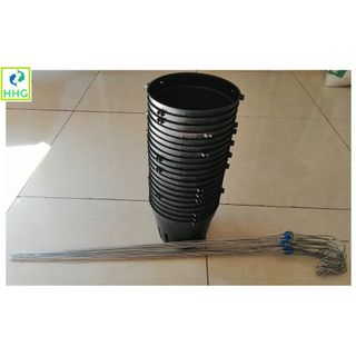 COMBO 20 CHẬU NHỰA TRỒNG LAN FI 16 + 20 MÓC KẼM (70CM) TREO CHẬU SIÊU BỀN!