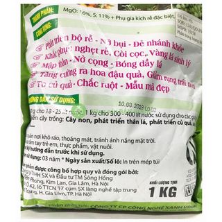 Phân bón cao cấp MAG-GREEN Xanh one ra rễ cực mạnh - nở bụi - xanh đầy lá - mập thân - khỏe cây - cứng rọc khối lượng: 1