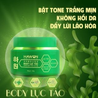 [Tặng 2 Mặt Nạ] Kem Body Lục Tảo Trắng Da Nhanh Chóng Super White HAWON - 100g