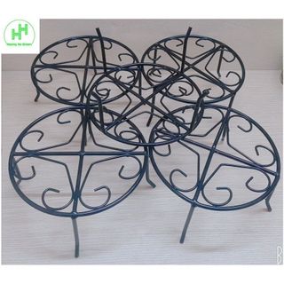 10 Kệ Sắt Đỡ Chậu Hoa Nhựa - ĐK 21.5cm, Cao 10.5cm