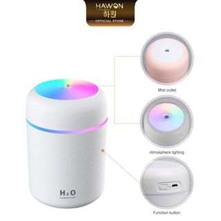 Máy Khuyếch Tán T.i.n.h Dầu H2O Phun Sương Tạo Ẩm Màu Trắng