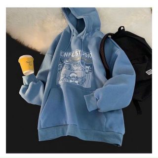 Áo hoodie logo in unfl studio form dưới 70kg