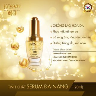 Serum sáng da & mờ thâm chiết xuất Nhân Sâm tinh chất v.àng 24K HAWON - 10ml