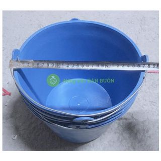 5 Xô nhựa Xanh Lam - Xô Nhựa Đựng Nước, Tưới Cây, Xách Hồ, Xách Vữa, Đựng Đồ, Có Quai Xách, Kích Thước 28x18Cm