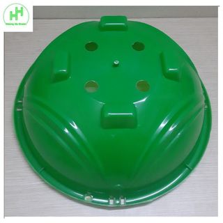 3 Chậu Nhựa Tròn Trồng Hoa Màu Xanh Có Móc Treo - Chậu chảo treo trồng hoa có móc xích! KT: 33x13 cm (ĐK miệng x Cao)