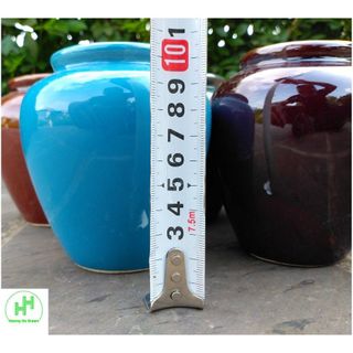 1 Chum, Lu, Bình gốm sứ trồng cây, trồng thủy sinh, đựng đồ uống, dung tích 1L - Màu Xanh nước biển