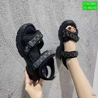 Dép Sandal nữ quai chép đế cao