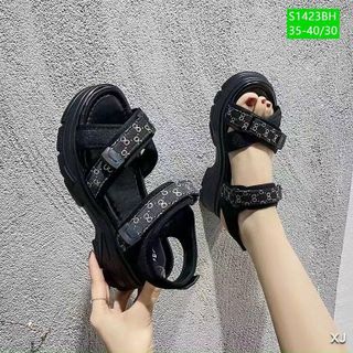 Dép Sandal nữ quai chép đế cao