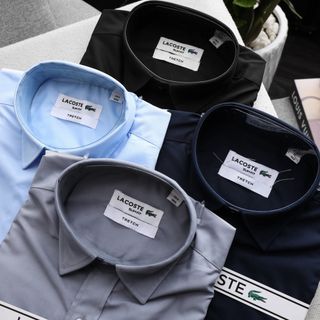 Áo sơ mi nam, áo sơ mi tay ngắn vải cotton lụa mát ko nhăn mặc ko cần phải ủi, size từ 55kg-85kg