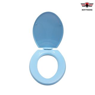 Nắp bồn cầu đủ bộ, nắp bồn cầu nhà vệ sinh nhựa trắng phù hợp với hầu hết bồn cầu - Huy Tưởng