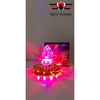 Bóng Led tự xoay hình bông sen đổi màu cao cấp - Huy Tưởng