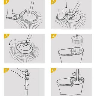 COMBO 5 bông lau nhà 360 độ thay thê, Bông lau nhà 360 độ ( MÀU NGẪU NHIÊN ) - Huy Tưởng